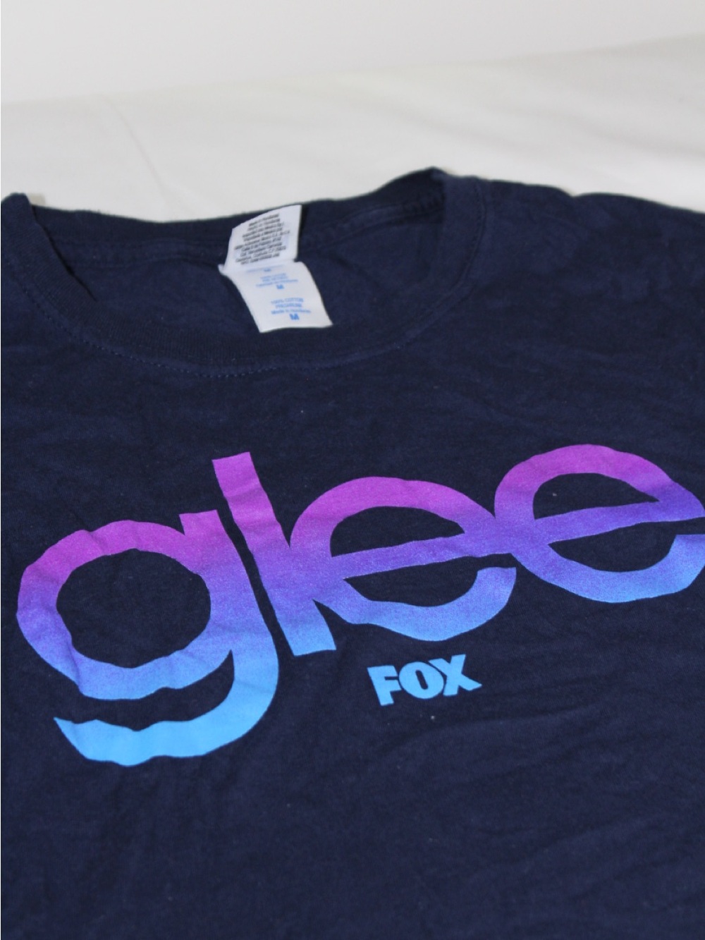 Gildan Navy Softstyle Tee with Blue Logo Accent